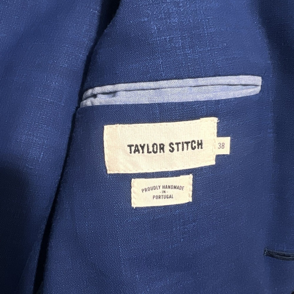 Taylor Stitch Blue Men's Suit Blazer - Picture 5 of 7